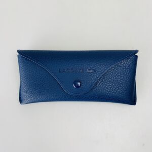 Lacoste Sunglasses Case Blue Faux Leather Semi-hard Novak Djokovic